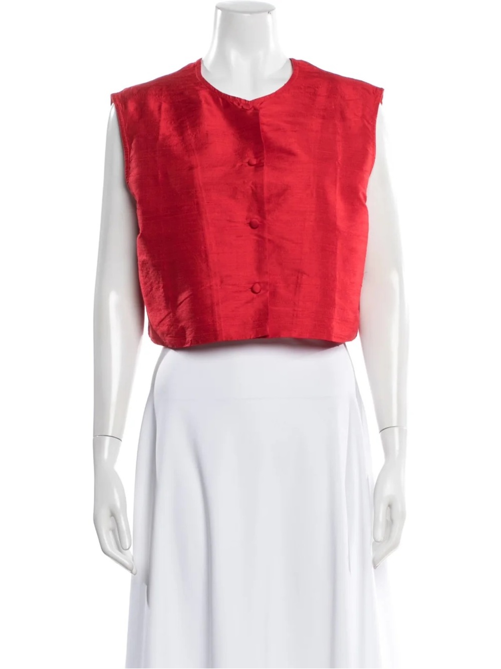 Julia Amory Red Button Up Tank